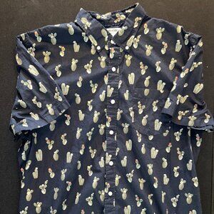 Goodthreads Short Sleeve Cactus Button Up Size XL